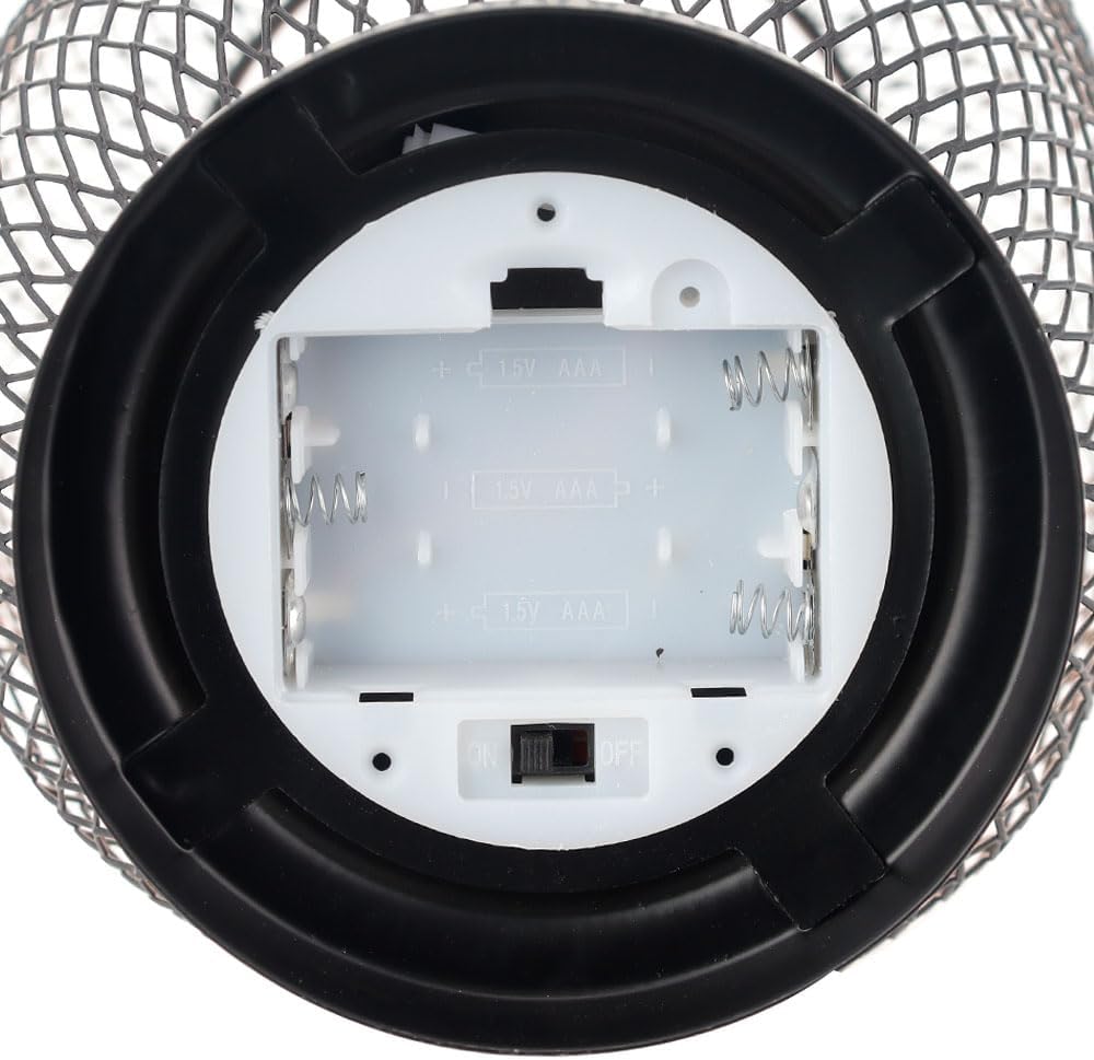 JHY DESIGN Set of 2 Metal Cage LED Lantern Battery Powered Cordless Accent Light with LED Great for Weddings Parties Patio Events for Indoors Outdoors
