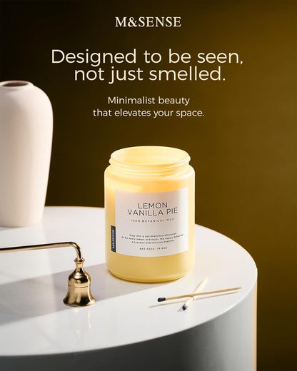 M&SENSE Eucalyptus & Mint Scented Jar Candle, Large 19.4oz Natural Soy Wax, 110-Hour Long Lasting Non-Toxic Clean Burning, Fresh Smelling Home Aromatherapy for Spa Stress Relief, Gifts for Men Women