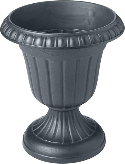 Arcadia Garden Products PL10CP Classic Traditional Plastic Urn Planter Indoor/Outdoor, 15" x 13", Brushed Copper