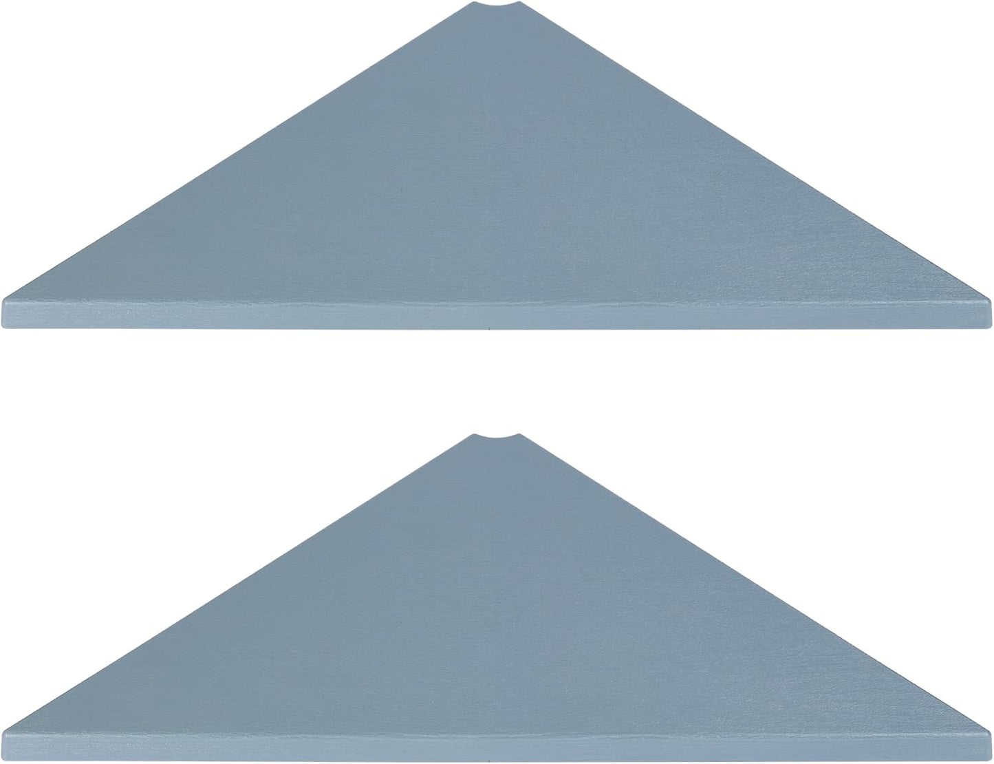 evron Corner Mounting Shelf Set of 2 – Easy to Install Floating Wall Shelves with Wood Grain Finish, Durable and Waterproof ABS Plastic for Kitchen, Bathroom, Living Room Home Décor