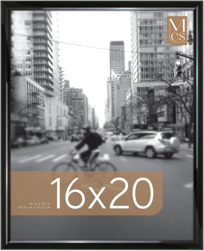 MCS Trendsetter 24x36 Poster Frame Black High-Gloss, Vertical & Horizontal Wall Hanging Large Picture Frame for Photos, Posters & Art Prints (1-Pack)