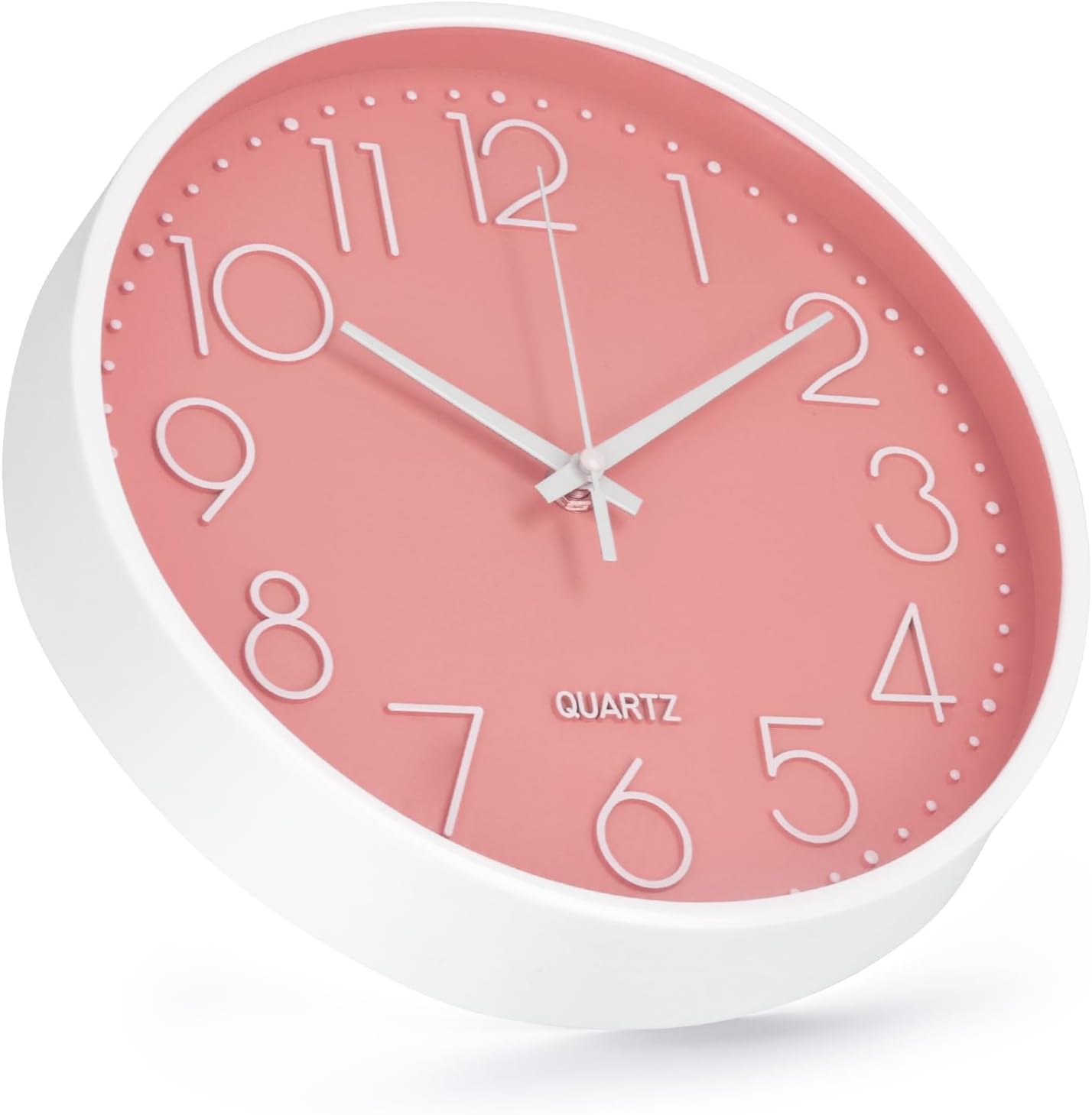Wall Clock 12 Inch Non-Ticking Silent Modern Simple Style Round Decor Clock Gold Stereoscopic Dial Quartz Wall Clocks for Home/Office/School/Living Room/Bedroom/Kitchen