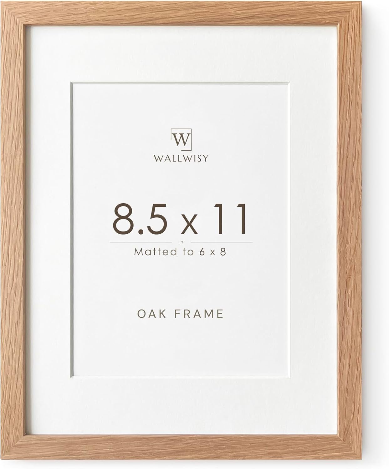 5x7 Picture Frame, Solid Oak Wood 5 x 7 Photo Frame with Mat to 4x6, 7x5 Picture Frames for Wall and Tabletop Display, (Walnut Set of 1)