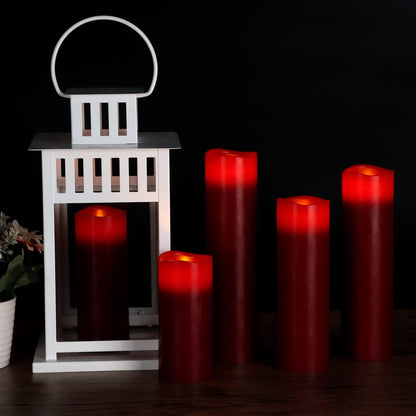 antizer Flameless Candles Led Candles Pack of 9 (H 4" 5" 6" 7" 8" 9" x D 2.2") Real Wax Battery Candles with Remote Timer for Home Fireplace Decor Wedding Festival Decor (Ivory 9 Pack)