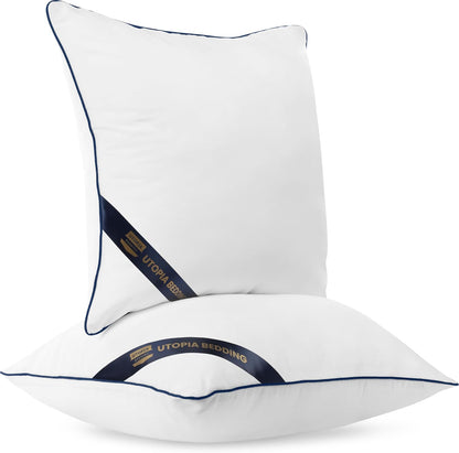 Utopia Bedding Throw Pillow Inserts (Pack of 4, White), 18 x 18 Inches Decorative Indoor Pillows for Sofa, Bed, Couch, Cushion Sham Stuffer