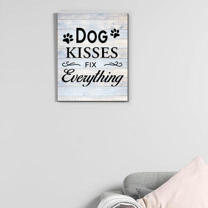 Inspirational Farmhouse Canvas Print Wall Art Decor One Small Positive Thought in the Morning Can Change Your Whole Day Sign Painting Plaque Rustic Home Decoration (8 X 8 Inches, Framed)