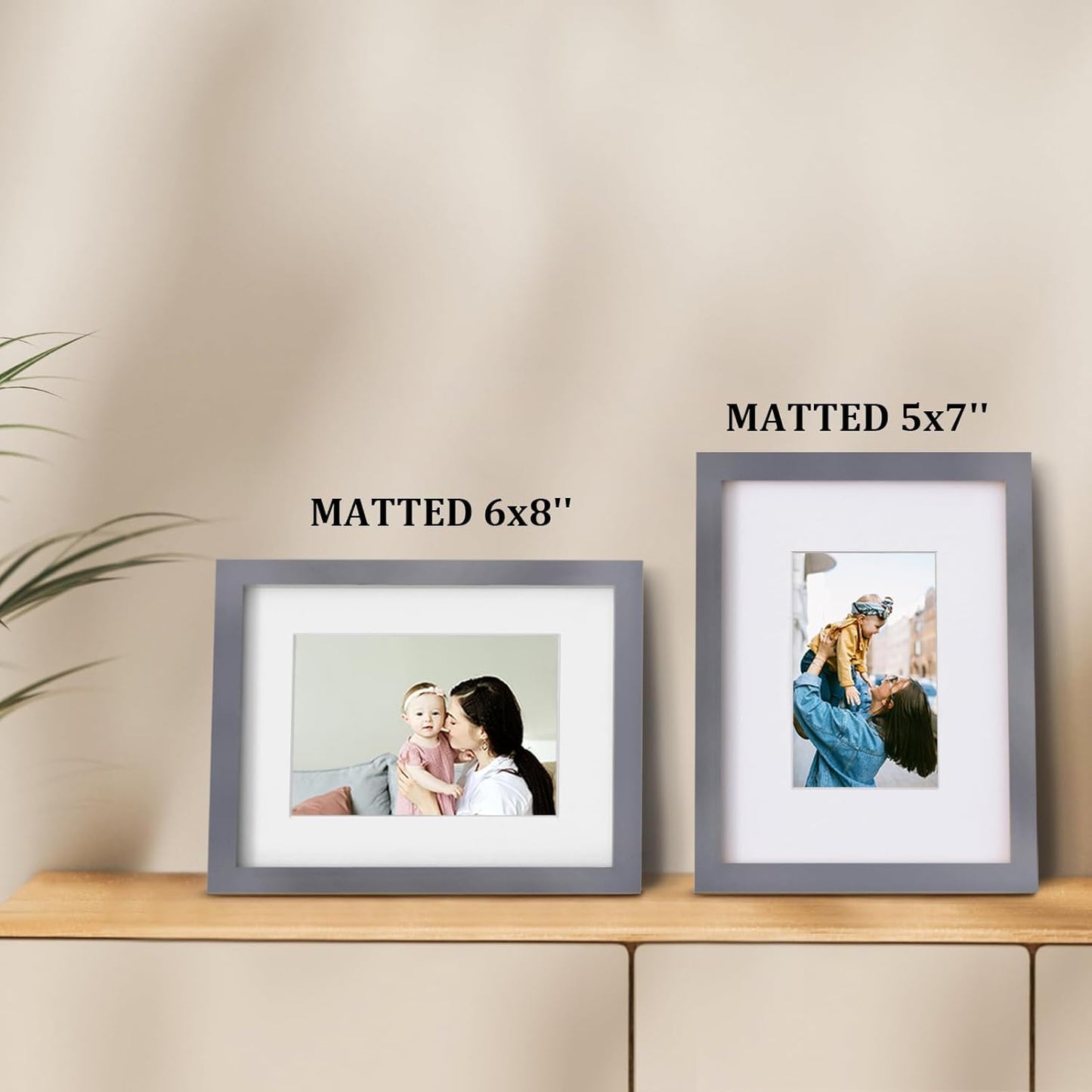 Egofine 12x16 Picture Frame Black, Covered by Plexiglass Made of Solid Wood, Display Pictures 9x12 and 11x14 with Mat or 12x16 Without Mat, for Wall Mounting Photo Frame - Colors B