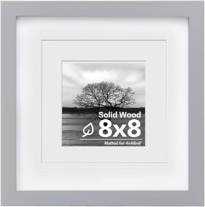 Egofine 12x16 Picture Frame Black, Covered by Plexiglass Made of Solid Wood, Display Pictures 9x12 and 11x14 with Mat or 12x16 Without Mat, for Wall Mounting Photo Frame - Colors A