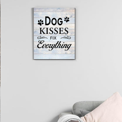 Inspirational Farmhouse Canvas Print Wall Art Decor One Small Positive Thought in the Morning Can Change Your Whole Day Sign Painting Plaque Rustic Home Decoration (8 X 8 Inches, Framed)
