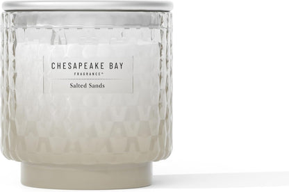 Chesapeake Bay, 11oz Marine Drift Scented Candle, Mood Evoking Fragrance, Textured Sea Glass-Inspired Jar, Premium Soy Blend Wax with Essential Oils, Coastal Fragrance for Home Décor or Gifting