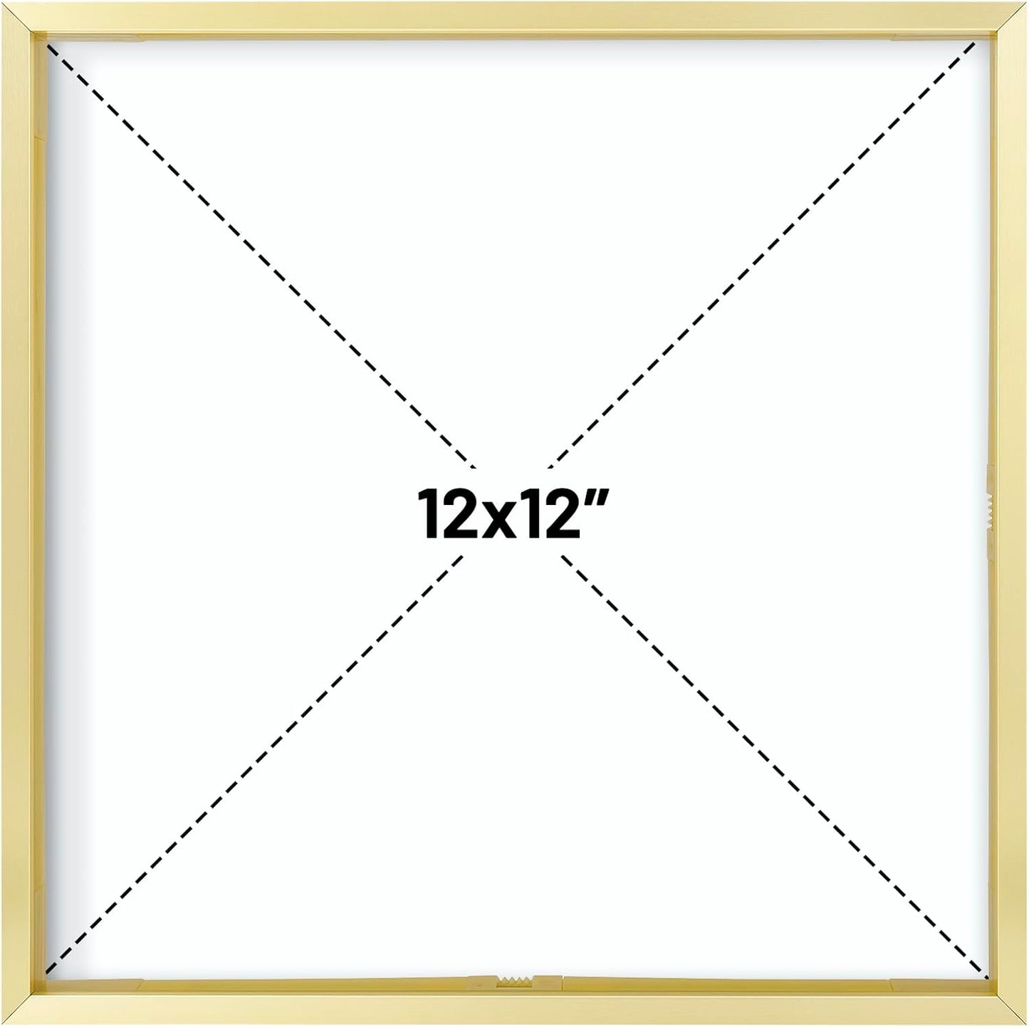 Frametory, Floating Picture Frame 12x16 - Black Aluminum Metal Photo Frame - Real Glass of Front - for Wall Mount Display