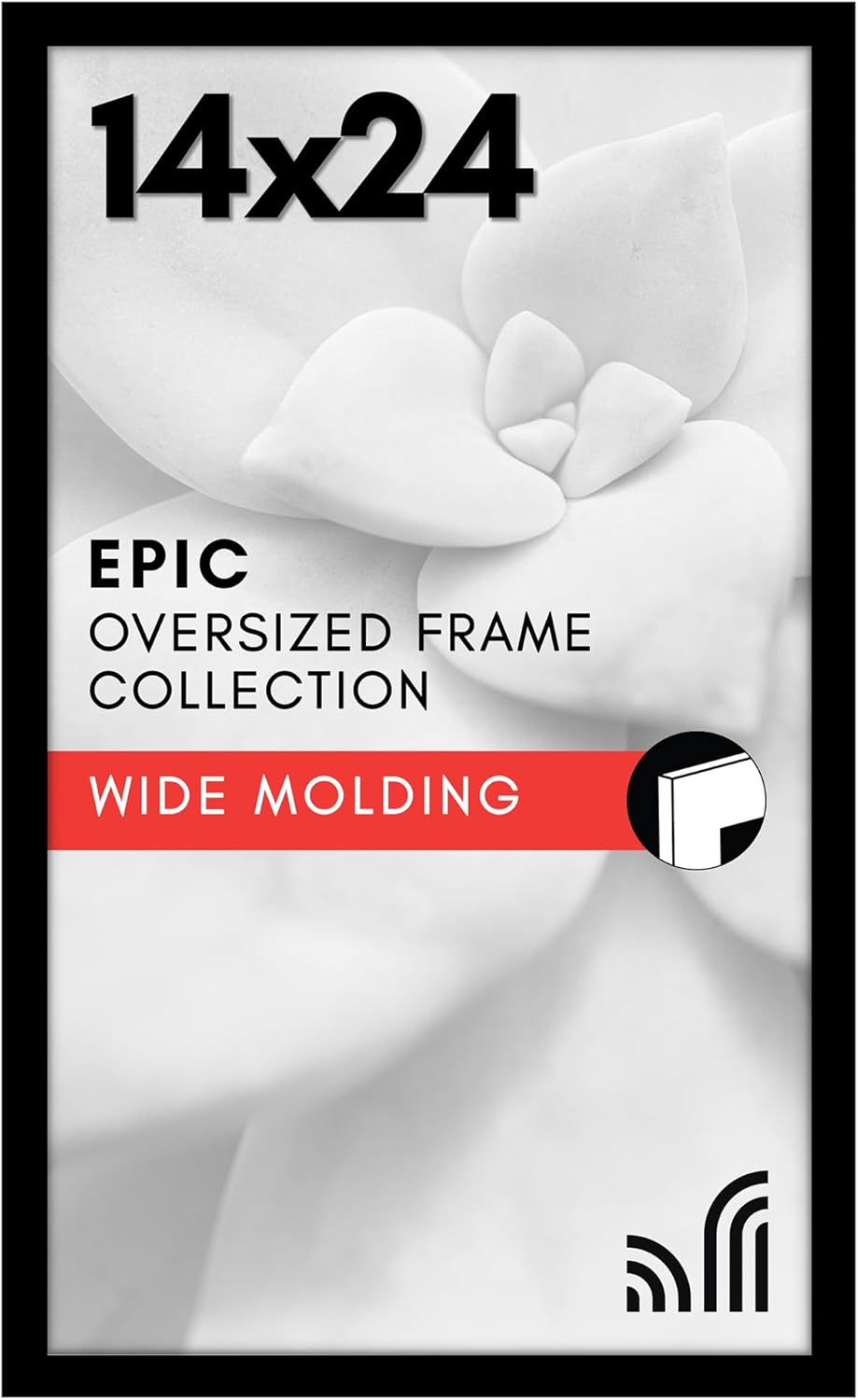 Americanflat 16x20 Picture Frame with Polished Plexiglass - Black Picture Frame - Wide Photo Frames Made of Engineered Wood for Vertical or Horizontal Wall Display - Epic Collection - Black - Colors A