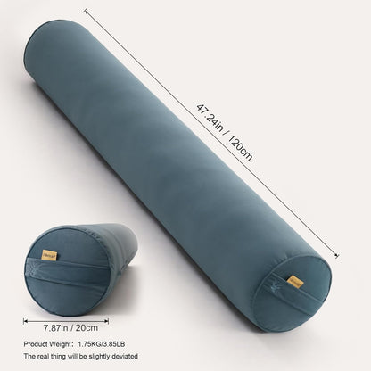 Body Pillow for Adults,Long Round Pillow,Big Cylindrical Pillow,Large Full Bolster Pillows for Side Sleepers (Steel Gray, 47.24"*7.87")