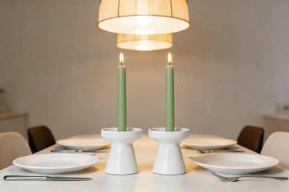 12-Pack Olive Green Taper Candles, 10 Inch Unscented Dripless Candlesticks, Long-Lasting Burn Time of 7-8 Hours, Perfect for Christmas Home Décor Spring and St. Patrick's Day
