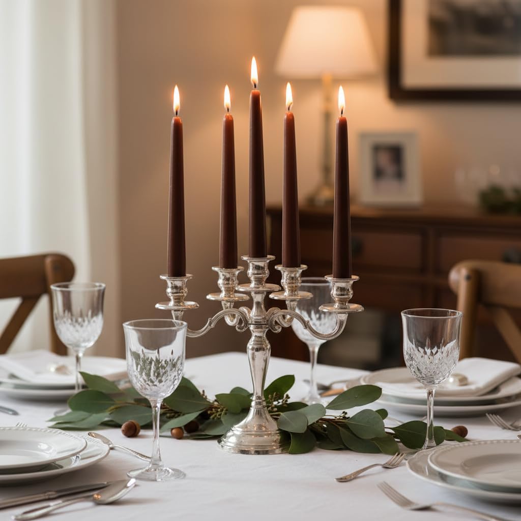 4 Pack White Taper Candles丨Taper Candles 10 Inch Dripless丨Unscented & Smokeless Candlesticks Bulk丨7-8 Hours Long Burning Tall Candles丨Ideal for Christmas Weddings Parties Dinner