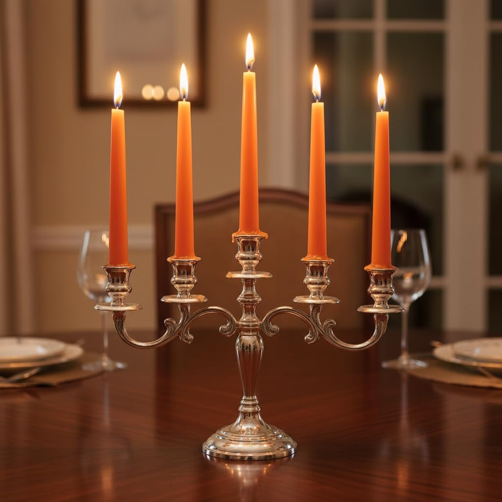 4 Pack White Taper Candles丨Taper Candles 10 Inch Dripless丨Unscented & Smokeless Candlesticks Bulk丨7-8 Hours Long Burning Tall Candles丨Ideal for Christmas Weddings Parties Dinner