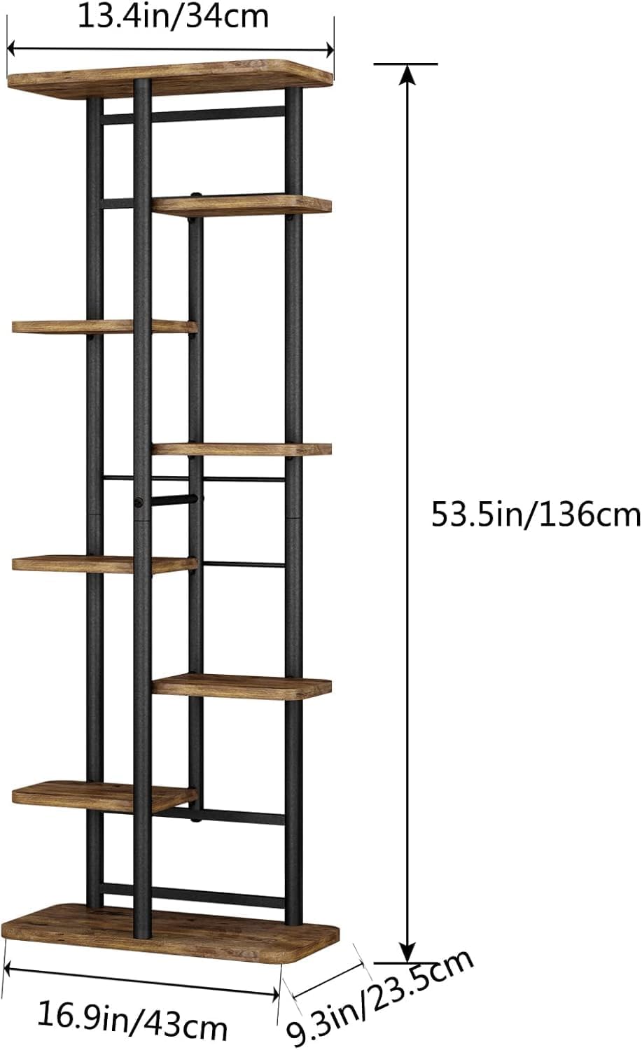 LINZINAR Plant Stand Indoor 4 Tier 5 Potted Multiple Plant Shelf Stands for Garden Corner Balcony Living Room Black