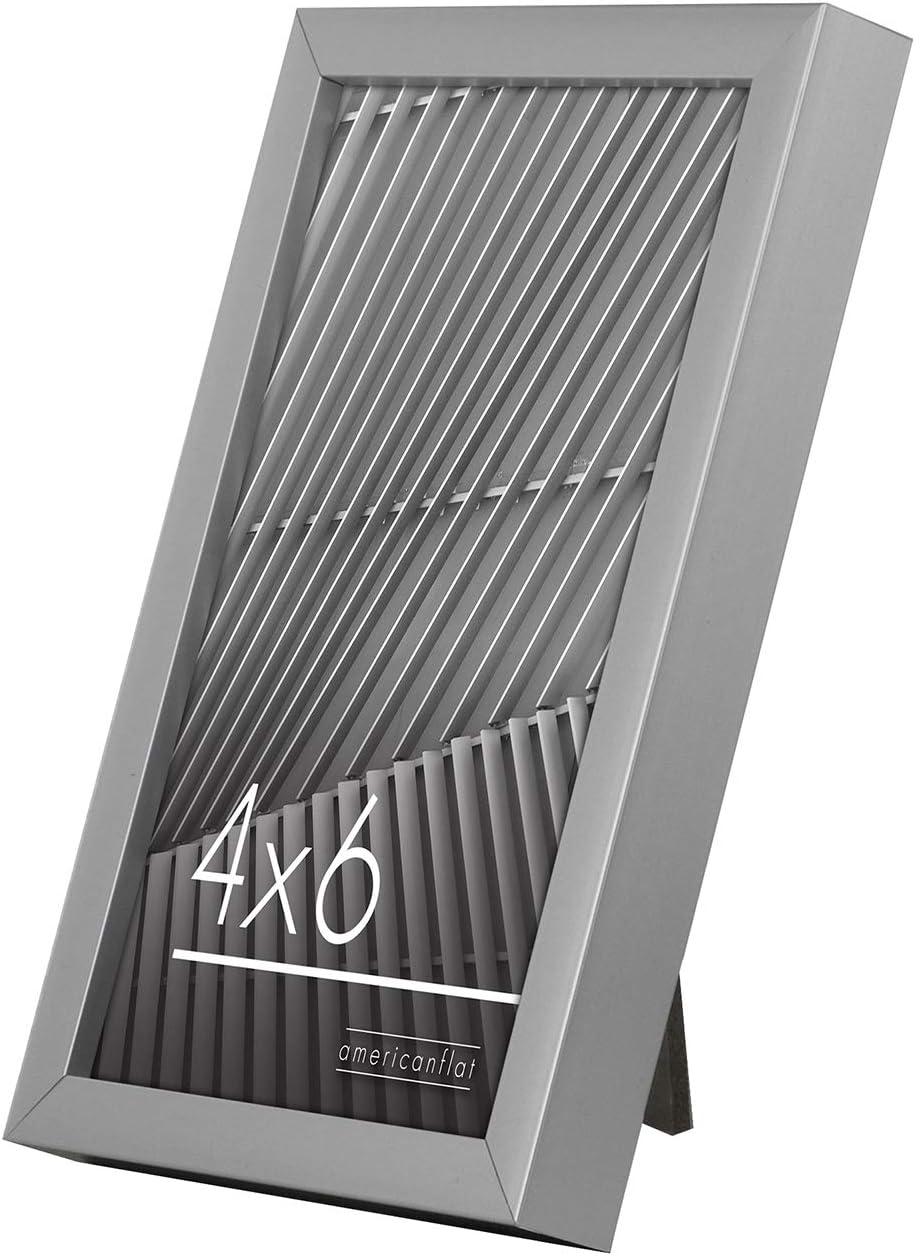 Americanflat 24x36 Poster Frame with Polished Plexiglass - Streamline Collection - Thin Border Picture Frame for Wall Display - Hanging Hardware Included - Black - Colors A