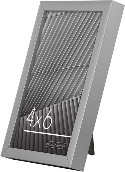 Americanflat 24x36 Poster Frame with Polished Plexiglass - Streamline Collection - Thin Border Picture Frame for Wall Display - Hanging Hardware Included - Black - Colors A