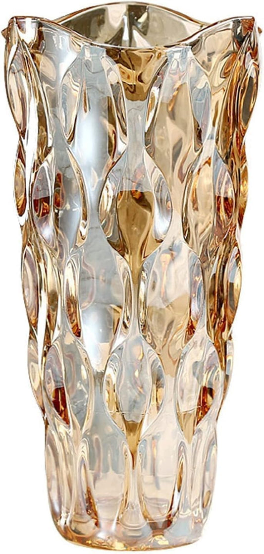 CEMABT Glass Vases for Flowers，Thickened 3.4 lb Morden vases for Tables Centerpieces, vase for Home Decor, Crystal,Colorful and Clear Rose Large Vases Christmas Day Gifts(Heavy Duty)