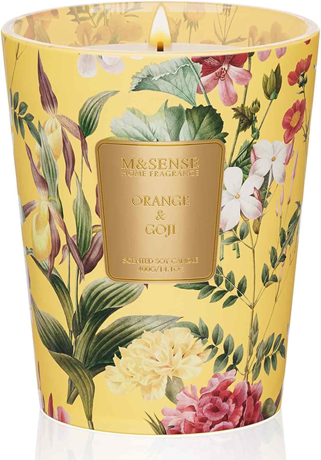 M&SENSE Jasmine Candles Highly Scented 3 Wick 35oz 150 Hours Burn Extra Large Jar Candles for Women, Natural Soy Wax Aromatherapy Candle for Stress Relief, Meditation, Yoga, Spa - Colors B