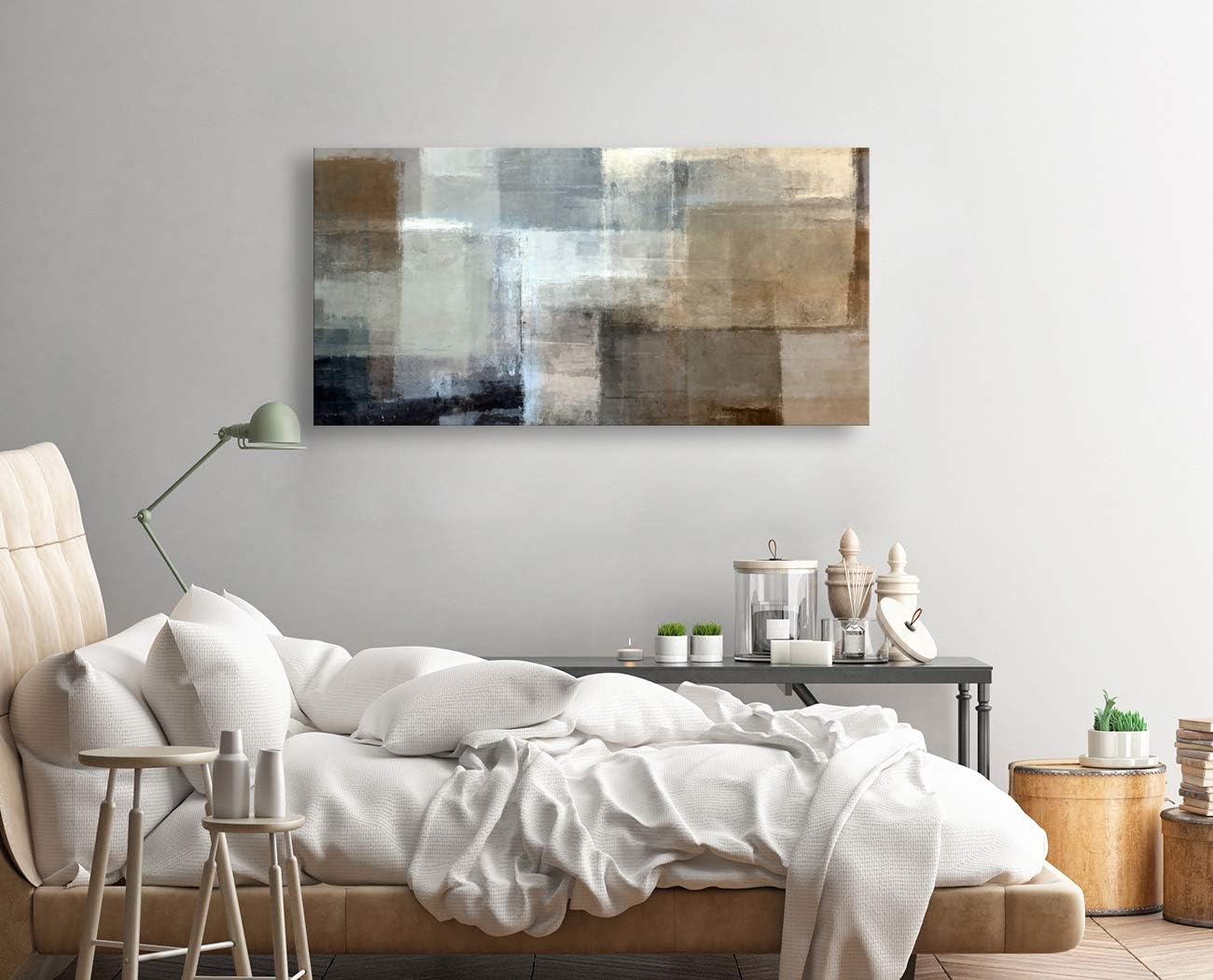 Baisuart S02250 Canvas Prints Wall Art Beach Sunset Ocean Waves Nature Pictures Stretched Canvas Wooden Framed for living Room Bedroom and Office
