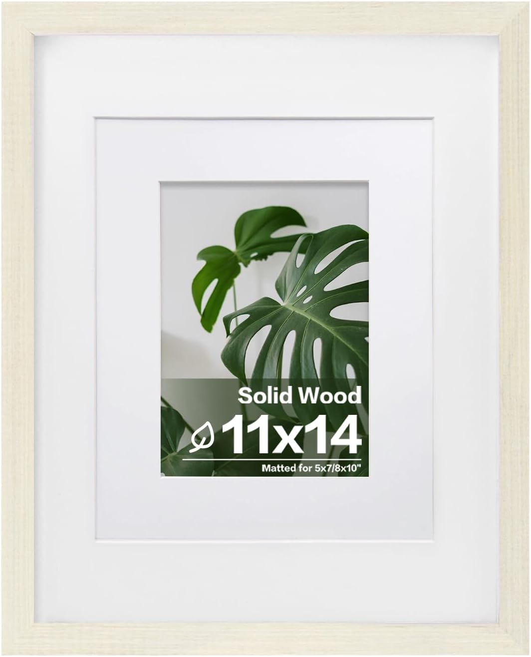 Egofine 12x16 Picture Frame Black, Covered by Plexiglass Made of Solid Wood, Display Pictures 9x12 and 11x14 with Mat or 12x16 Without Mat, for Wall Mounting Photo Frame - Colors A
