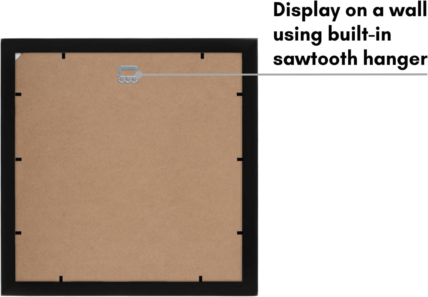 Americanflat 12x18 Poster Frame with Shatter-Resistant Glass - Signature Collection - Gallery-Style Frames Made of Engineered Wood - Photo Frame for Wall Display - Black - Colors A