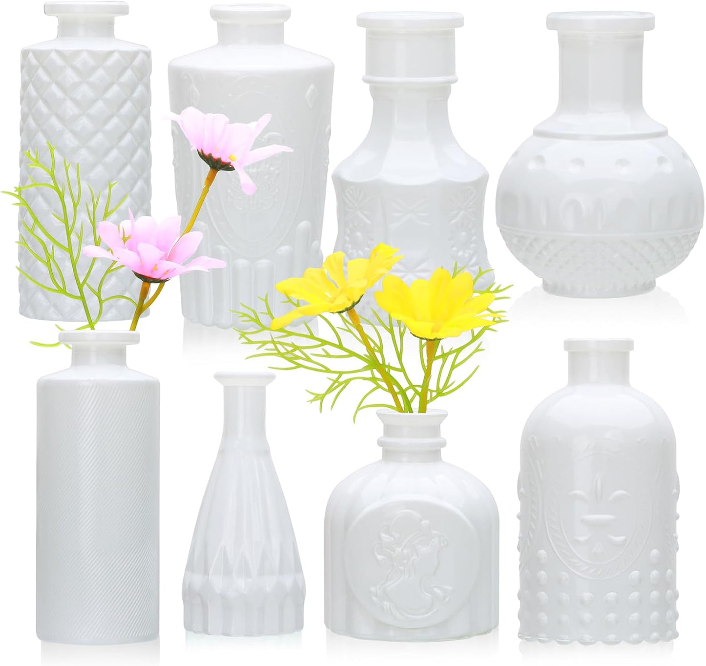 Glass Bud Vase Set of 32 pcs,Bud Vases in Bulk,Small Vases for Centerpieces, Mini Flower Vase Bulk for Rustic Wedding Home Table Decorations