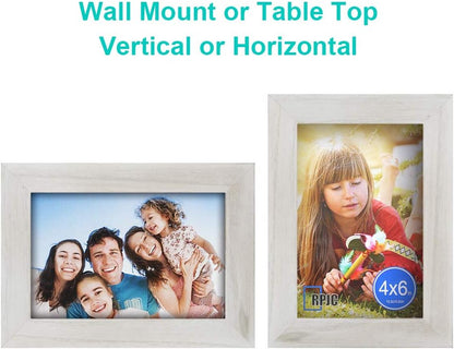 RPJC 5x7 Picture Frames Made of Solid Wood High Definition Glass for Table Top Display and Wall Mounting Photo Frame Black
