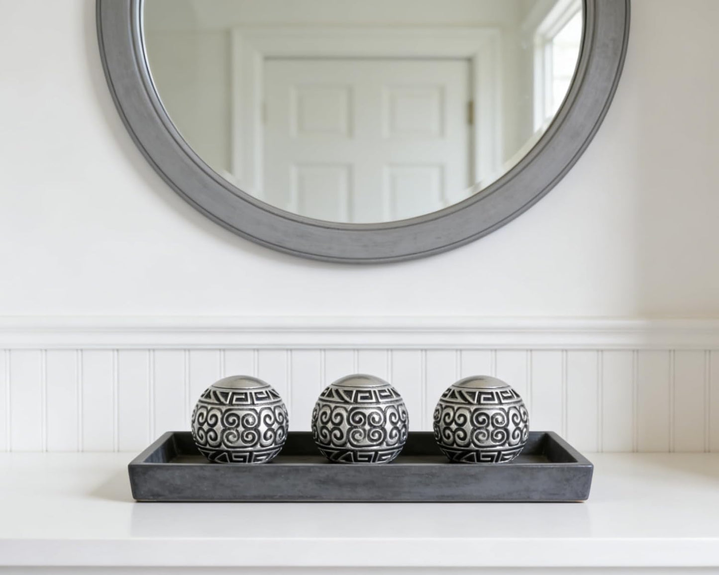 3 Pack Gold Decorative Ball for Centerpiece Bowls, 3 inch Orbs Spheres for Home Living Room Coffee Table Centerpieces Shelf Decoration