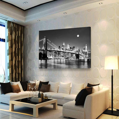 Baisuart S02250 Canvas Prints Wall Art Beach Sunset Ocean Waves Nature Pictures Stretched Canvas Wooden Framed for living Room Bedroom and Office