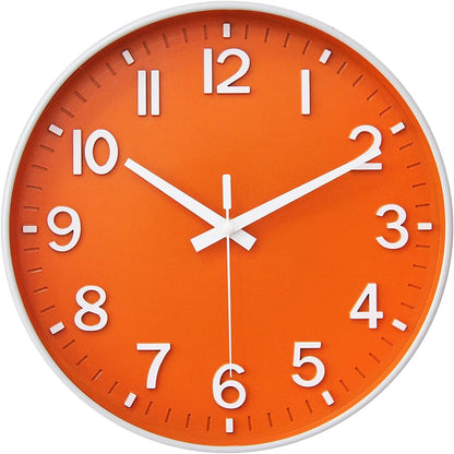HZDHCLH Wall Clocks Battery Operated,12 inch Silent Non Ticking Modern Wall Clock for Living Room Bedroom Kitchen Office Classroom Decor (Olive Green and Gold)