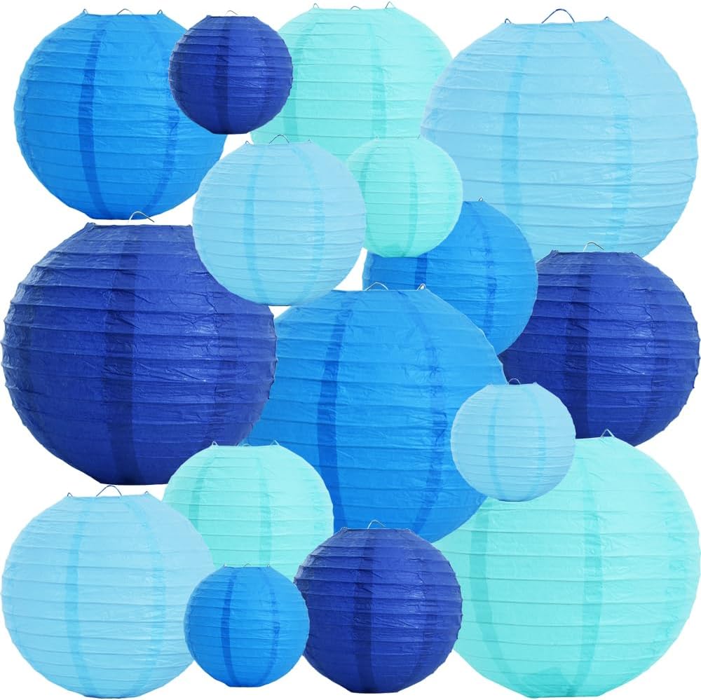 BEISHIDA 10Pcs White Paper Lanterns Decorative Chinese/Japanese Hanging Round Paper Lanterns Lamp for Birthday, Wedding, Christmas, Bridal, Home Decor, Party Decoration(Size of 4”, 6”, 8”, 10”)