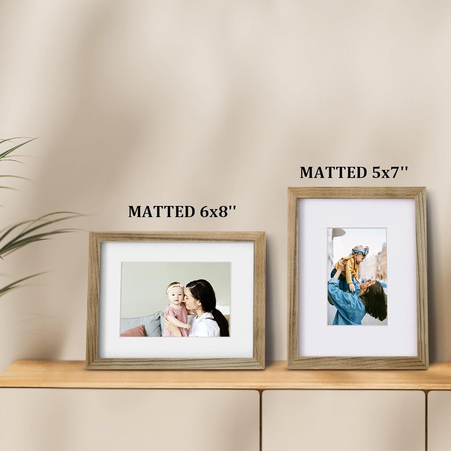 Egofine 12x16 Picture Frame Black, Covered by Plexiglass Made of Solid Wood, Display Pictures 9x12 and 11x14 with Mat or 12x16 Without Mat, for Wall Mounting Photo Frame - Colors A