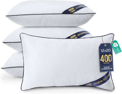 Utopia Bedding Throw Pillow Inserts (Pack of 4, White), 18 x 18 Inches Decorative Indoor Pillows for Sofa, Bed, Couch, Cushion Sham Stuffer