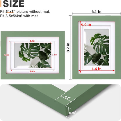 Egofine 12x16 Picture Frame Black, Covered by Plexiglass Made of Solid Wood, Display Pictures 9x12 and 11x14 with Mat or 12x16 Without Mat, for Wall Mounting Photo Frame - Colors A