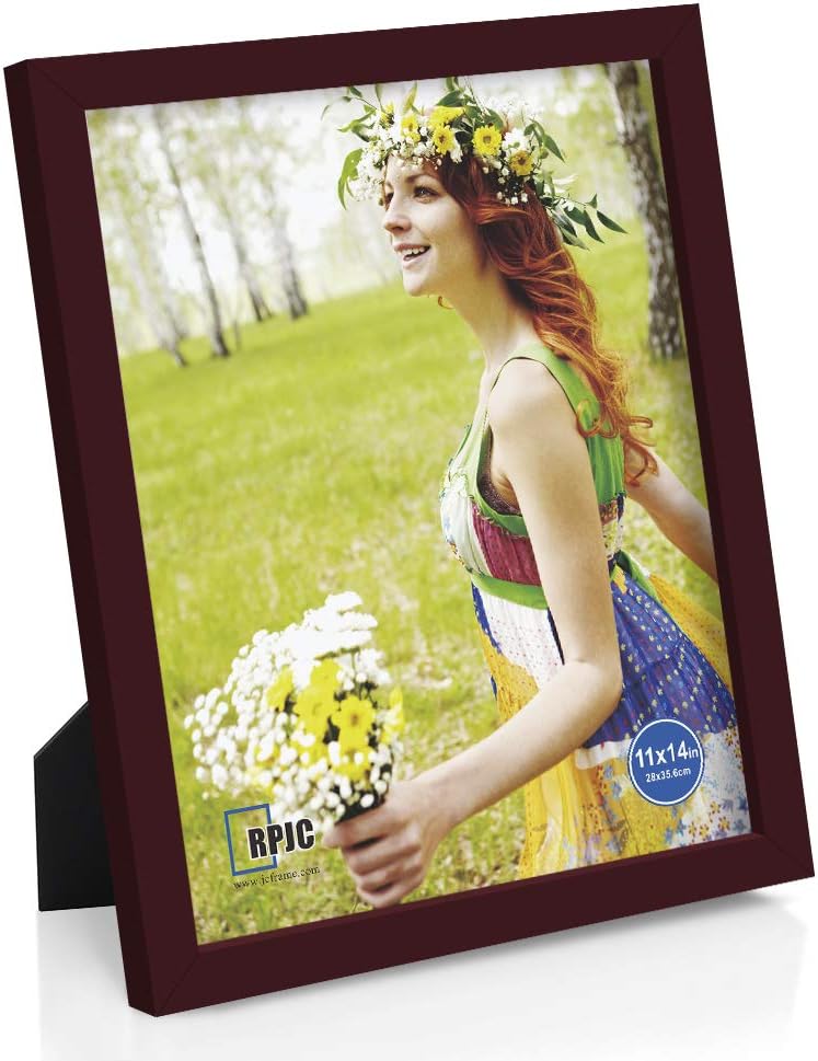 RPJC 5x7 Picture Frames Made of Solid Wood High Definition Glass for Table Top Display and Wall Mounting Photo Frame Black