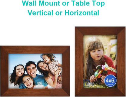RPJC 5x7 Picture Frames Made of Solid Wood High Definition Glass for Table Top Display and Wall Mounting Photo Frame Black