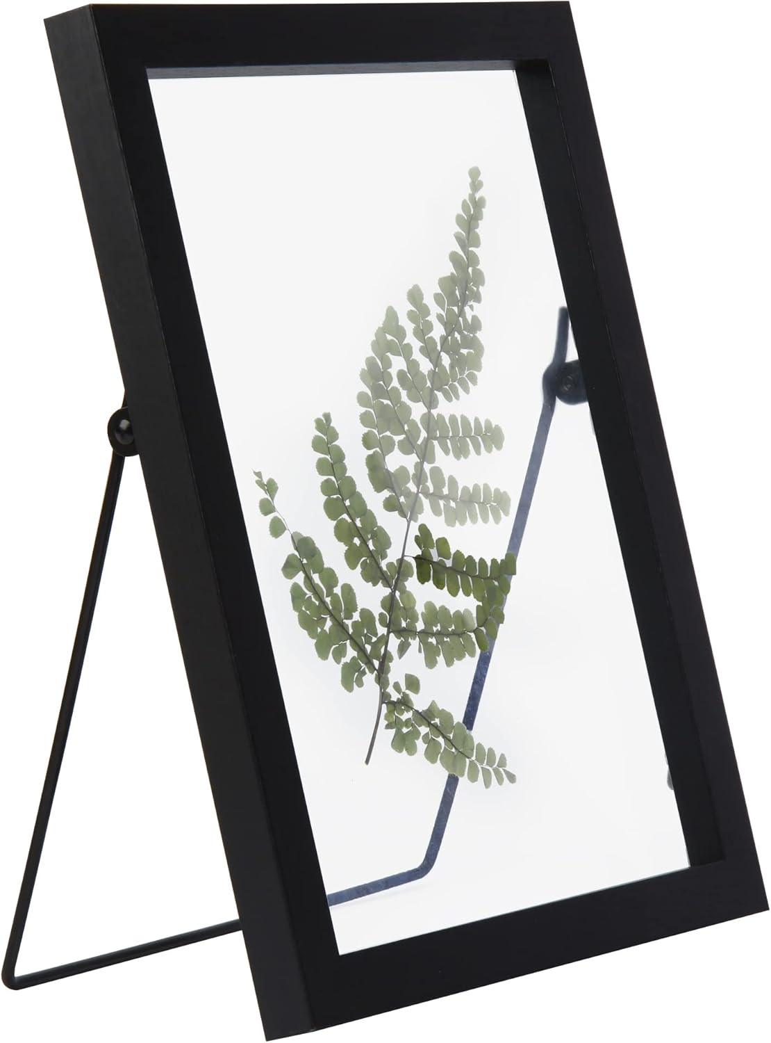 Aynoo Wood Floating Picture Frame 7x9, Table Top 8x10 7x9 6x8 Floating Frame Black Metal Modern Style Frame (PHSD),1Pack