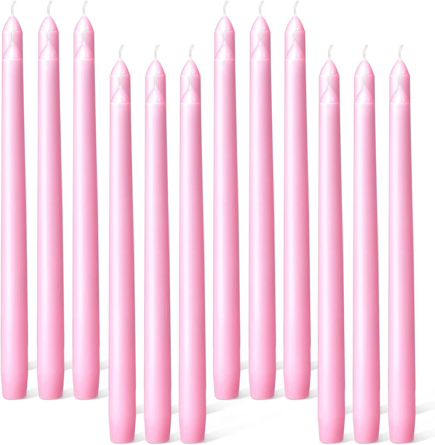 Everymoment Ivory Taper Candles - 4 Pack 10 Inch Candlesticks - Dripless & Smokeless Tapered Candle 8 Hours Unscented Cream Candle Sticks - Perfect for Wedding Holiday Dinner Party Home Decor