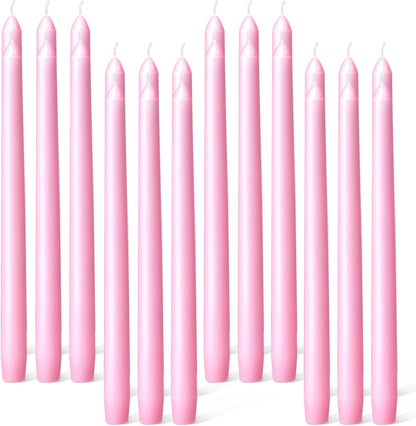 Everymoment Ivory Taper Candles - 4 Pack 10 Inch Candlesticks - Dripless & Smokeless Tapered Candle 8 Hours Unscented Cream Candle Sticks - Perfect for Wedding Holiday Dinner Party Home Decor