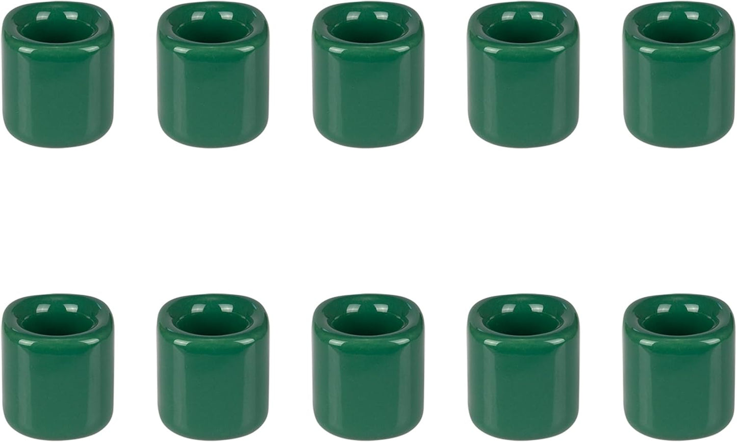 Mega Candles 5 pcs Black 1/2 Inch Diameter Ceramic Chime Ritual Spell Candle Holders, Great for Casting Chimes, Meditation, Rituals, Spells, Vigil, Witchcraft, Wiccan Supplies