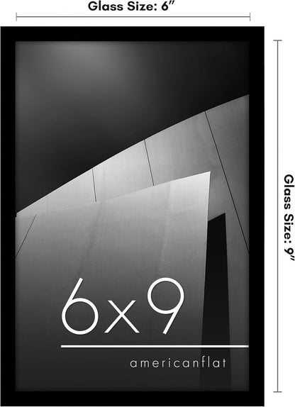 Americanflat 24x36 Poster Frame with Polished Plexiglass - Streamline Collection - Thin Border Picture Frame for Wall Display - Hanging Hardware Included - Black - Colors A