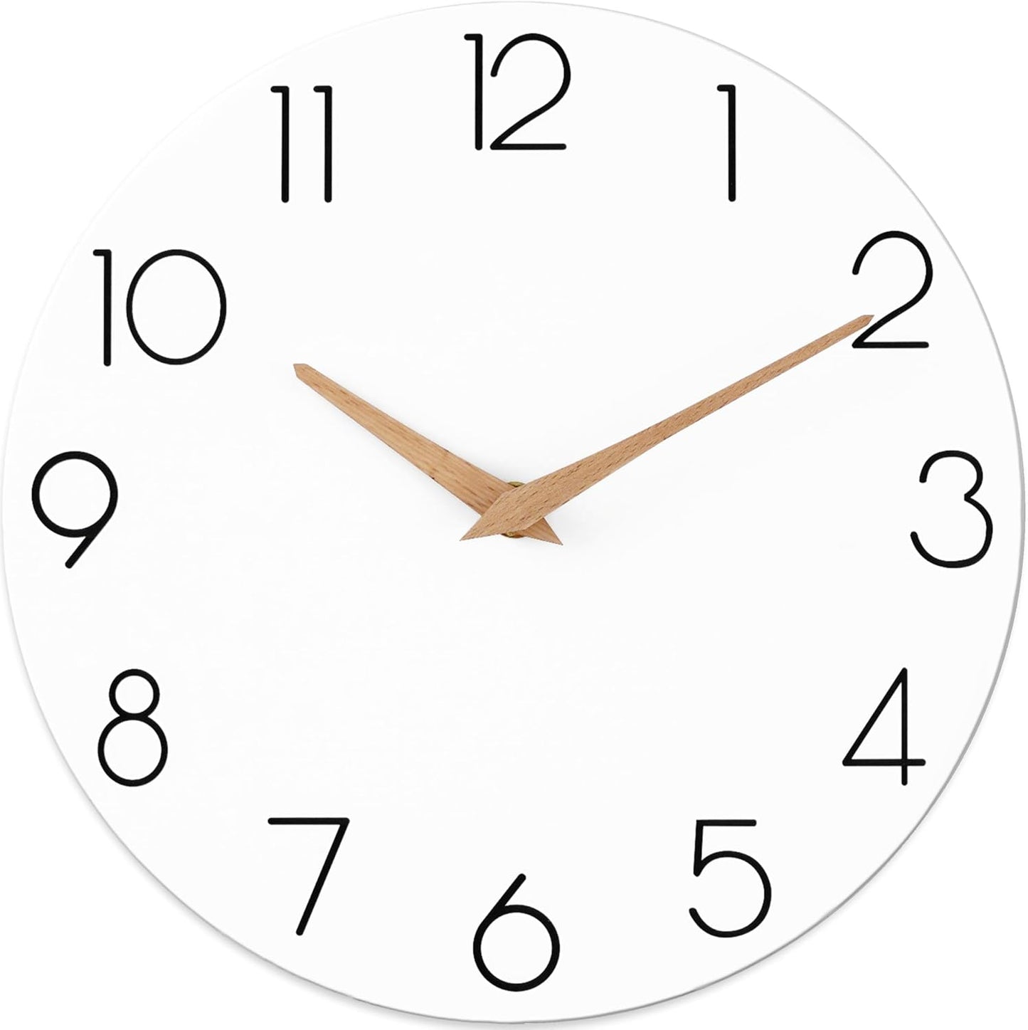 cicininc Wall Clock, Gray Silent Non-Ticking, Decorative Battery Operated Wall Clocks for Bedroom, Kitchen, Home, Office, School, Hotel (8 Inch)
