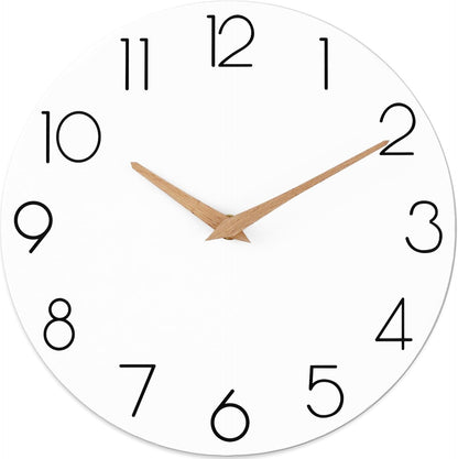 cicininc Wall Clock, Gray Silent Non-Ticking, Decorative Battery Operated Wall Clocks for Bedroom, Kitchen, Home, Office, School, Hotel (8 Inch)