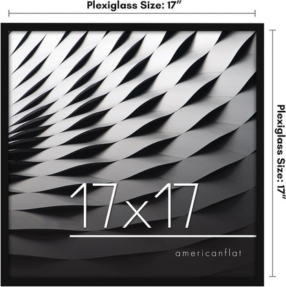 Americanflat 24x36 Poster Frame with Polished Plexiglass - Streamline Collection - Thin Border Picture Frame for Wall Display - Hanging Hardware Included - Black - Colors B