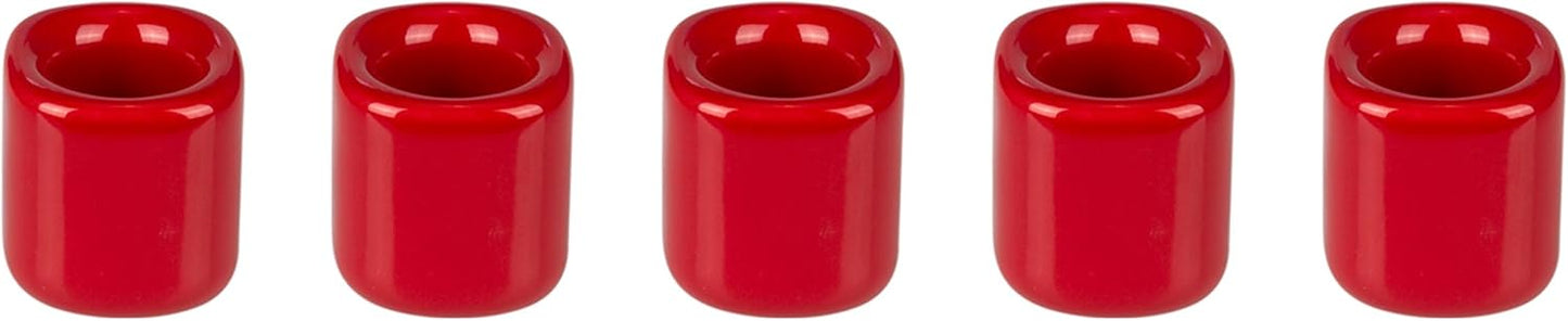Mega Candles 5 pcs Black 1/2 Inch Diameter Ceramic Chime Ritual Spell Candle Holders, Great for Casting Chimes, Meditation, Rituals, Spells, Vigil, Witchcraft, Wiccan Supplies