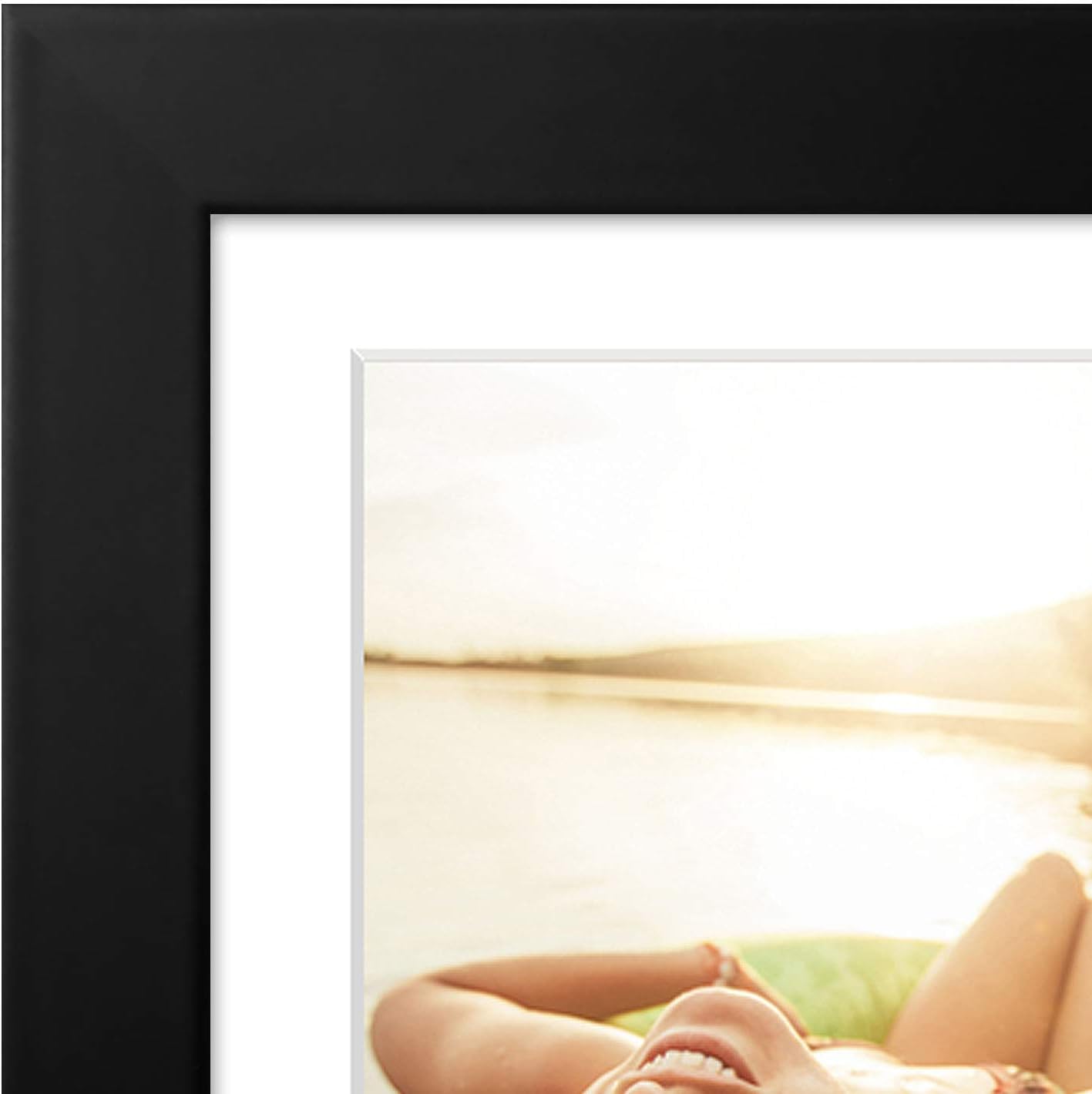 Americanflat 4x6 Collage Picture Frame with Shatter-Resistant Glass - Fits Five 4x6 Photos or Use as One 11x14 Picture Frame - Signature Collection - Collage Frames for Wall Display - Black