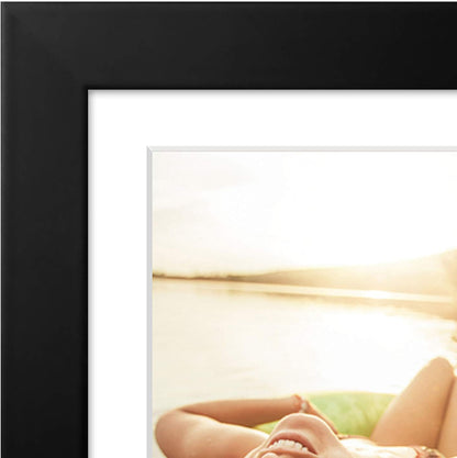 Americanflat 4x6 Collage Picture Frame with Shatter-Resistant Glass - Fits Five 4x6 Photos or Use as One 11x14 Picture Frame - Signature Collection - Collage Frames for Wall Display - Black